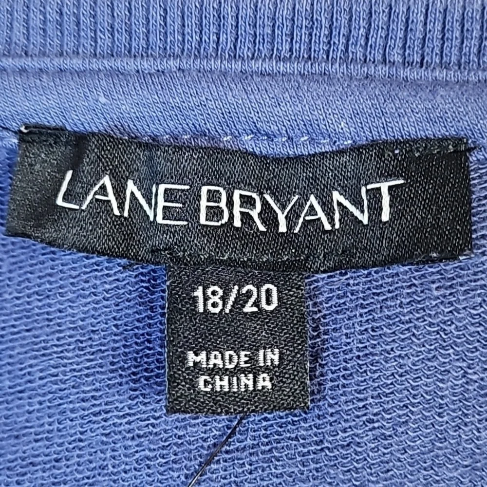 NWT Lane Bryant Periwinkle Crew Neck w Tulle Skirt & Mesh Shoulder Embellishment - Picture 10 of 16